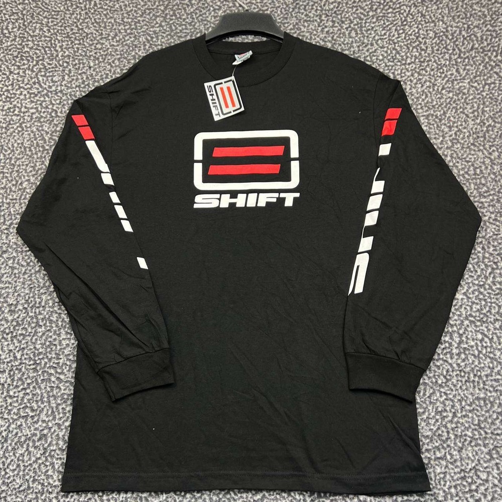Vintage Shift Motocross Motorcycle Racing Shirt Men Large Long Sleeve Cotton New